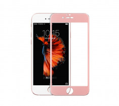 Tempered glass, Hoco, cu rama din otel inoxidabil rose gold, pentru iPhone 6/6s plus foto