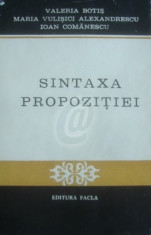 Sintaxa propozitiei. Texte si analize foto