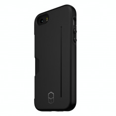 Carcasa antisoc, Patchworks, Level Case Card Edition, pentru Apple iPhone 5/5s/SE, neagra foto