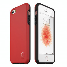 Carcasa antisoc, Patchworks, Level Case, pentru Apple iPhone 5/5s/SE, rosie foto