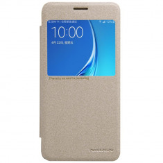 Flip Cover, Nillkin, Sparkle leather pentru Samsung Galaxy J5 (2016), gold foto