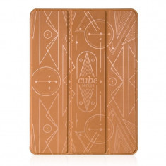 Flip cover, Hoco, Cube Series Leather Case for iPad Mini 4, pentru Apple Ipad mini 4, Maro foto