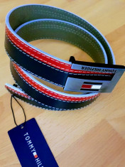 CURELE TOMMY HILFIGER/NEW MODEL UNISEX /LOGO AURIU/CALITATE GARANTATA foto