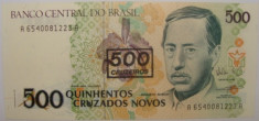 BRAZILIA - BANCNOTA 500 CRUZEIROS UNC foto