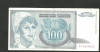 IUGOSLAVIA 1992 - BANCNOTA 100 DINARI, CIRCULATA VF (serie 6315)