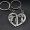 Set Breloc Pentru Cuplu / Indragostiti - LOVE YOU - Inima - 2buc/set