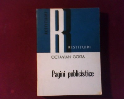 Octavian Goga Pagini publicistice foto