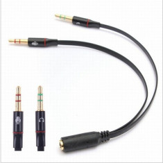 Splitter Audio Jack 3.5mm 1 mama 2 tata Audio Stereo Headset to PC foto