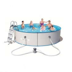 Piscina Bestway 56377, dimensiune 3.60x0.90 m, pompa, filtru, scara, DVD, incluse foto