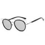 Ochelari Soare Unisex Retro Style - Reflexie Tip Oglinda , UV400, Protectie UV, Protectie UV 100%, Metal