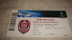 Bilet meci fotbal - CFR Cluj - Manchester United - 02.10.2012-Champions League foto