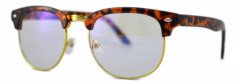 Ochelari - Rame cu lentile transparente Retro Maro Leopard foto