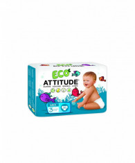 Scutece ecologice Attitude de unica folosinta marime 3 (5-11kg), 30 bucati foto