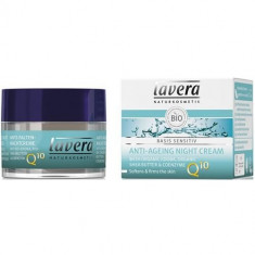 Crema de noapte antirid cu coenzima Q10, Basis Sensitiv, 50 ml, Lavera foto