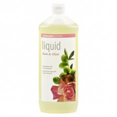 Sapun lichid/gel de dus Bio trandafir-masline 300 ml Sodasan foto