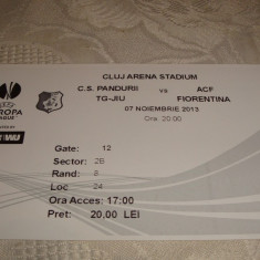 Bilet meci fotbal - Pandurii Tg. Jiu - Fiorentina Florenta - Europa League