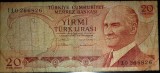 TURCIA 1970 - BANCNOTA 20 LIRE - VF