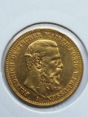 Gernania - 20 mark 1888 - moneda aur foto