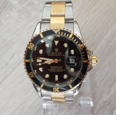 Rolex ceas barbatesc Submariner - automatic date - Negru Auriu Gold + cutie NOU foto