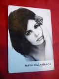 Fotografie - Maya Casablanca - cantareata Franta ,in anii&#039;60 , dim. =10x14,3cm