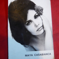 Fotografie - Maya Casablanca - cantareata Franta ,in anii'60 , dim. =10x14,3cm