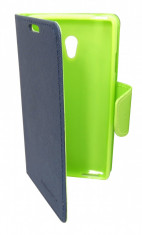 Husa tip carte Mercury Goospery Fancy Diary albastru + verde pentru telefon Allview E3 Living foto