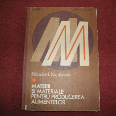 Materii si materiale pentru producerea alimentelor - Niculae I. Niculescu
