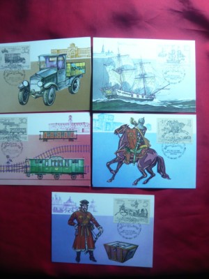 Set 5 Maxime - Seria Aniversarea Postei Ruse 1987 URSS foto