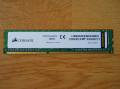 Memorie Ram Corsair 4 GB 1600 Mhz DDR3 CL 11 Desktop. foto