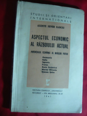 A.S.Banciu - Aspectul Economic al Razboiului actual- Ed.1941-Potential ec.Marile foto