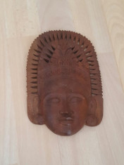 Masca africana decorativa din lemn de perete 22cm / 15.5cm foto