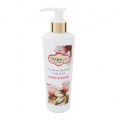 Lapte corp white flower cu ulei de macadamia 200ml Herbagen foto