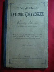 Carnet de Elev - Scoala Elementara 1901 ,stampila Predeal si Medias ,Ed.Brasov foto