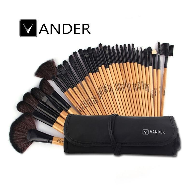 Set 32 Pensule Machiaj / Make Up Profesionale - VANDER Brand - Wood |  Okazii.ro