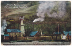 #2008- Romania, Maramures, Izaszacsalon, Sacel c.p. circ. 1918: Sonda de petrol foto