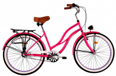 Bicicleta DHS Cruiser 2698 Culoare RozPB Cod:215269811 foto