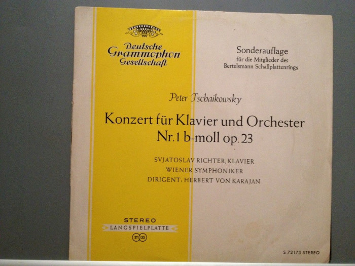 Tschaikowsky - Concert for piano no 1 (1964/Deutsche Grammophon Rec/RFG) - VINIL