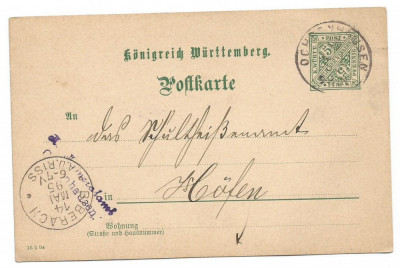 @ carte postala -GERMANIA 1898 foto