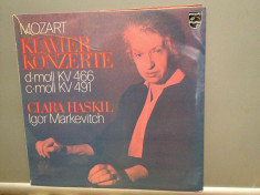 Mozart - Piano Concert KV 466/491 - C.HASKIL(1974/PHILIPS/RFG) - VINIL/Impecabil foto