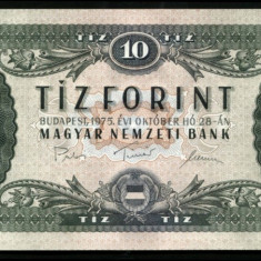 UNGARIA BANCNOTA DE 10 FORINT 1975 UNC PETOFI SANDOR NECIRCULATA