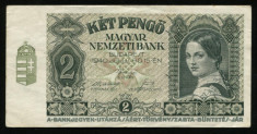 x898 UNGARIA BANCNOTA DE 2 PENGO 1940 aUNC APROAPE NECIRCULATA foto