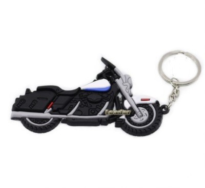 Breloc motocicleta chopper din silicon soft moale foto