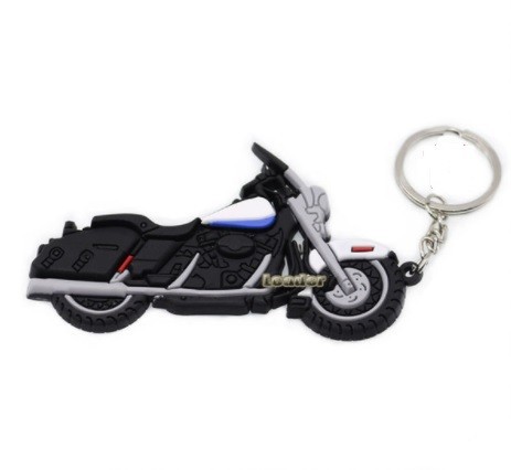 Breloc motocicleta chopper din silicon soft moale