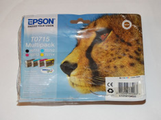 Cartuse cerneala Epson T0715 CMYBK T0711 T0712 T0713 T0714 originale - sigilate foto