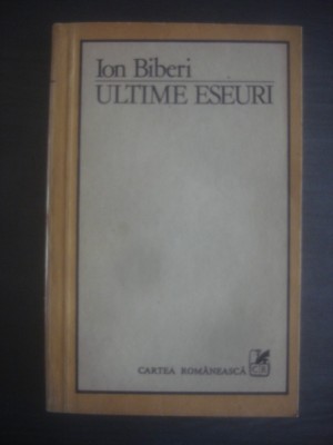 ION BIBERI - ULTIME ESEURI foto