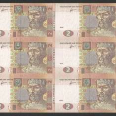 UCRAINA 2 HRIVNE 2011 UNC 6 Buc COALA NETAIATA ( UNCUT) Semn SERHII ARBUZOV