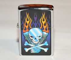 Bricheta tip - Zippo - motor si craniu foto