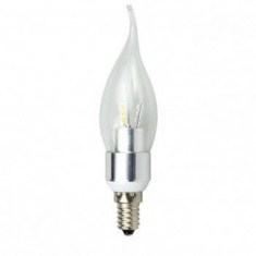 Bec LED ART Candle flame bulb silver E14 4.5W foto