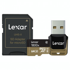 Card memorie Lexar Profesional 1800X micro SD 64 GB Clasa 10 UHS-II foto