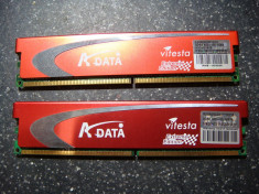 Kit memorie ram desktop 2gb ddr2(1gb+1gb)/800mhz Adata vitesta extreme /radiator foto